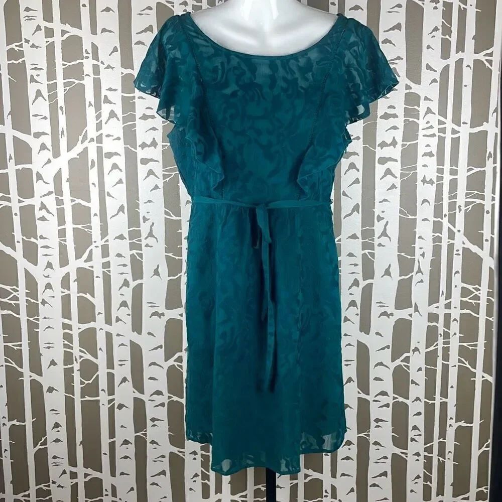 Moulinette Soeurs Embroidered Ruffle Sleeve Dress 12